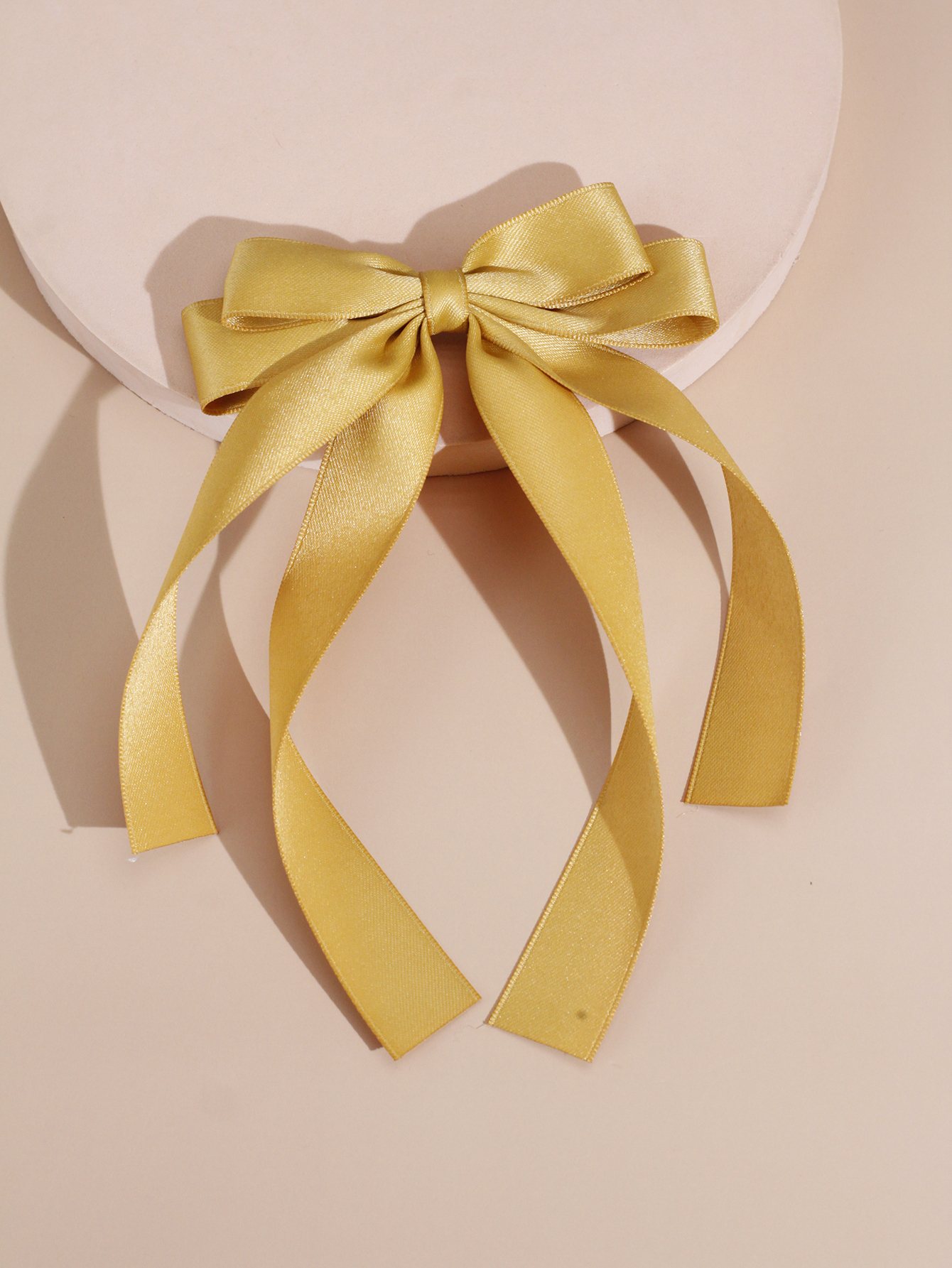 Lystrfac, cinta de tela a la , horquilla con lazo para el pelo para mujeres y niñas, pinzas para el cabello con lazo blanco y negro, Clip superior, accesorios para cabello femenino: Oro