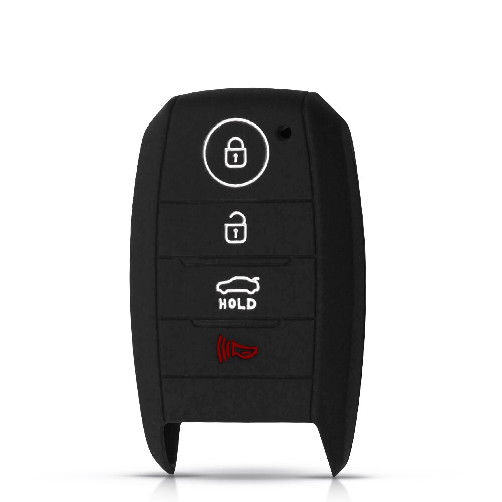 Keyyou silikone nøgletaske til kia sorento optima forte koup soul niro  k3 k3s kx3 k4 kx5 k5 soul rio ceed sportage 4bt skin cover: Sort