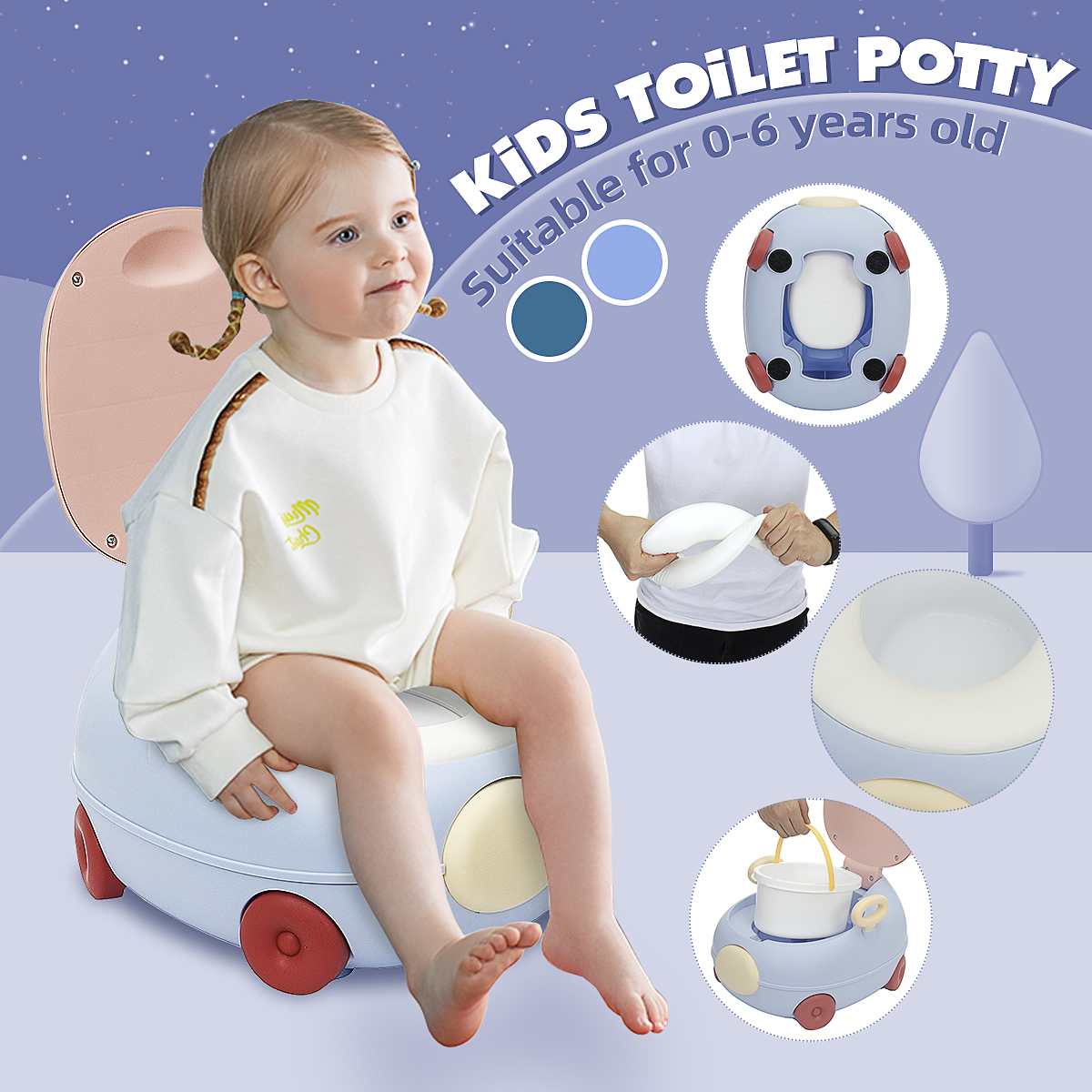 Portable Potty Portable Baby Toilet Potty Training Seat Child Pot Training Girls Boy Potty Kids Chair Toilet Seat Children's Pot