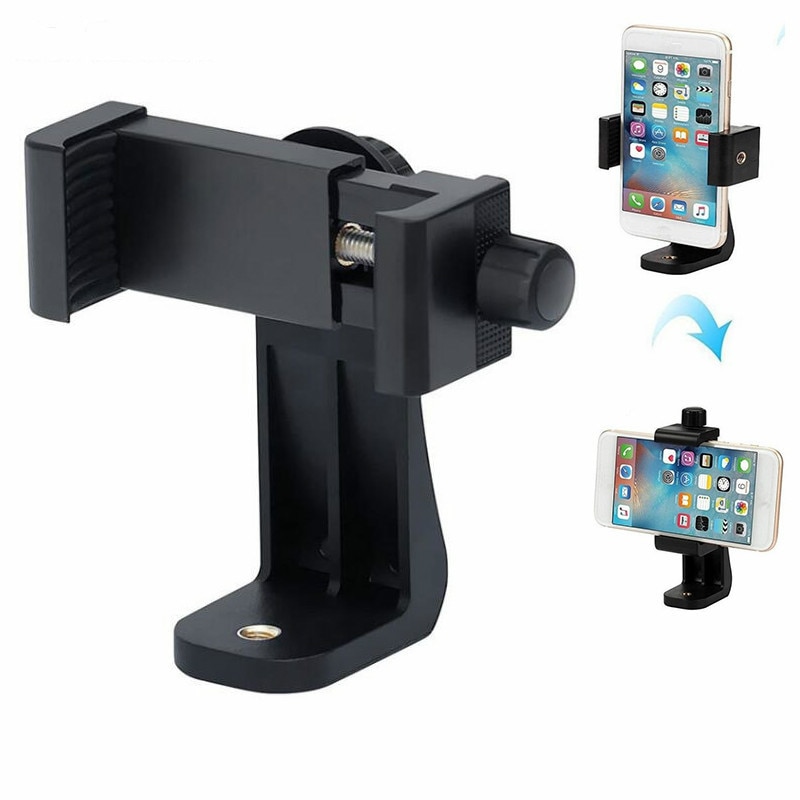 360 Degree Can Rotation Tripod Mount Holder Cell Phone Stand Bracket Clip Mount Bracket Adapter For Mobile Phone Smartphone