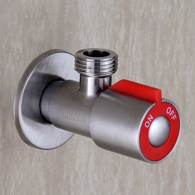 Stainless Steel G1/2 Thread Angle Valve Cold or Water Triangle Valve Filling Valve Toilet Sink Water Heater Bathroom Tool