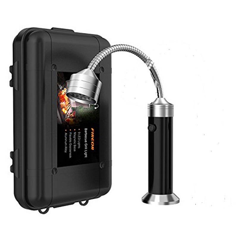 Barbecue Grill Licht, Magnetische Basis Aluminiumlegering Waterdicht Hittebestendig Verstelbare Flexibele Zwanenhals BBQ Grill Licht T6 Lamp Kralen COB Zijlichten Oplaadbare LED BBQ Verlichting
