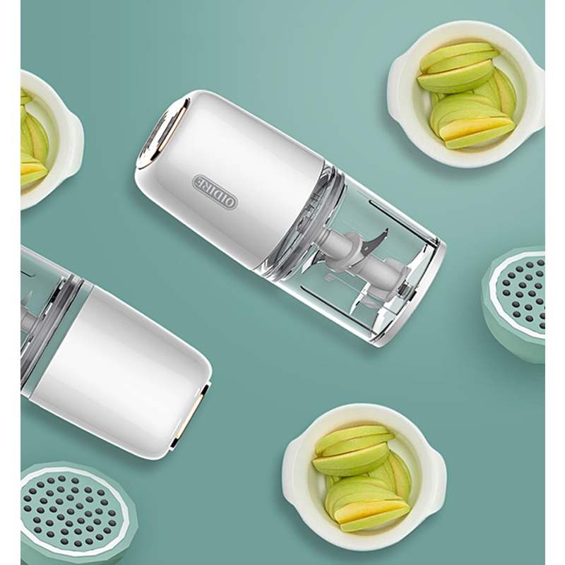 Elektrisk barnmatsmaskin glas babyfrukter grönsaker blender säkerhet praktisk mini bärbar multifunktionell juicepress