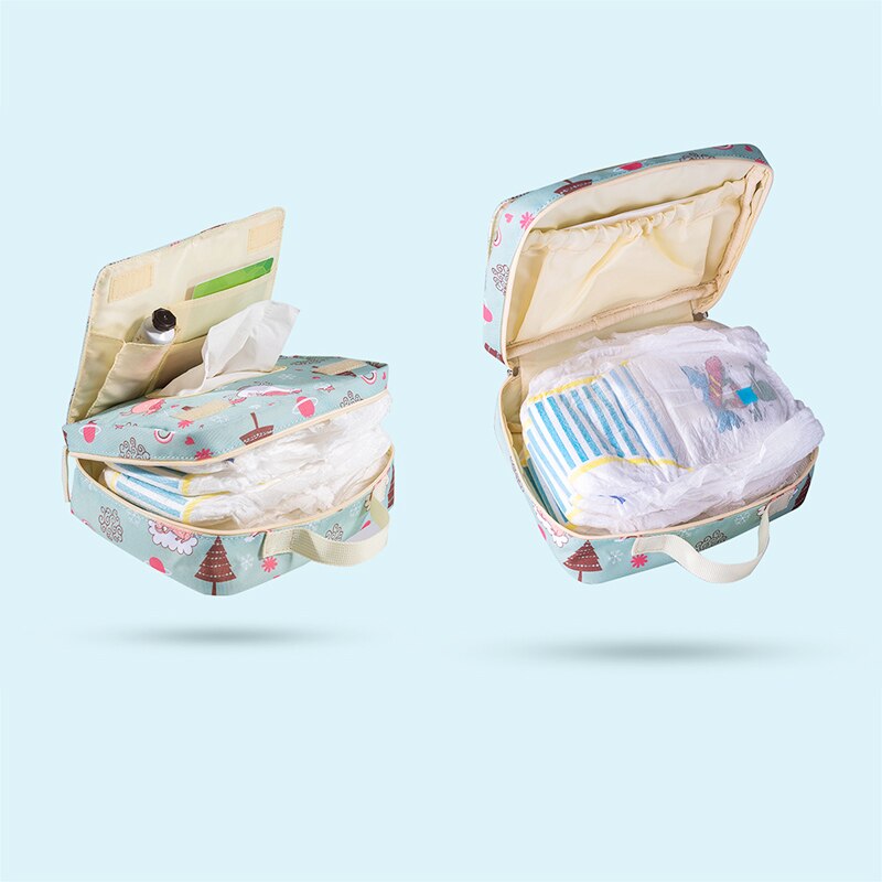 Sunveno Baby Diaper Bags Maternity Bag for Disposable Reusable Cosmetic Bag Wet Dry Diaper Bag Handle Wetbags Makeup Bags