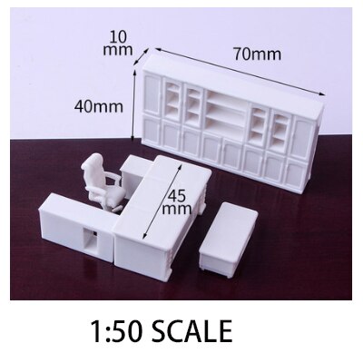 DIY sand table building material ABS Furniture 1/50 scale model tables and chairs set for miniuatre landscape DIY set CC MODEL: I