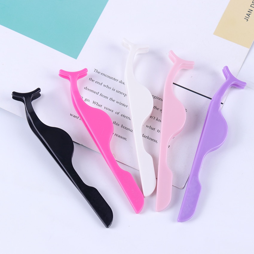 1PC Falsche Wimpern Pinzette Falsche Wimpern Applikator Wimpern Verlängerung Curler Zange Hilfs Klemme machen-hoch Zange Werkzeuge