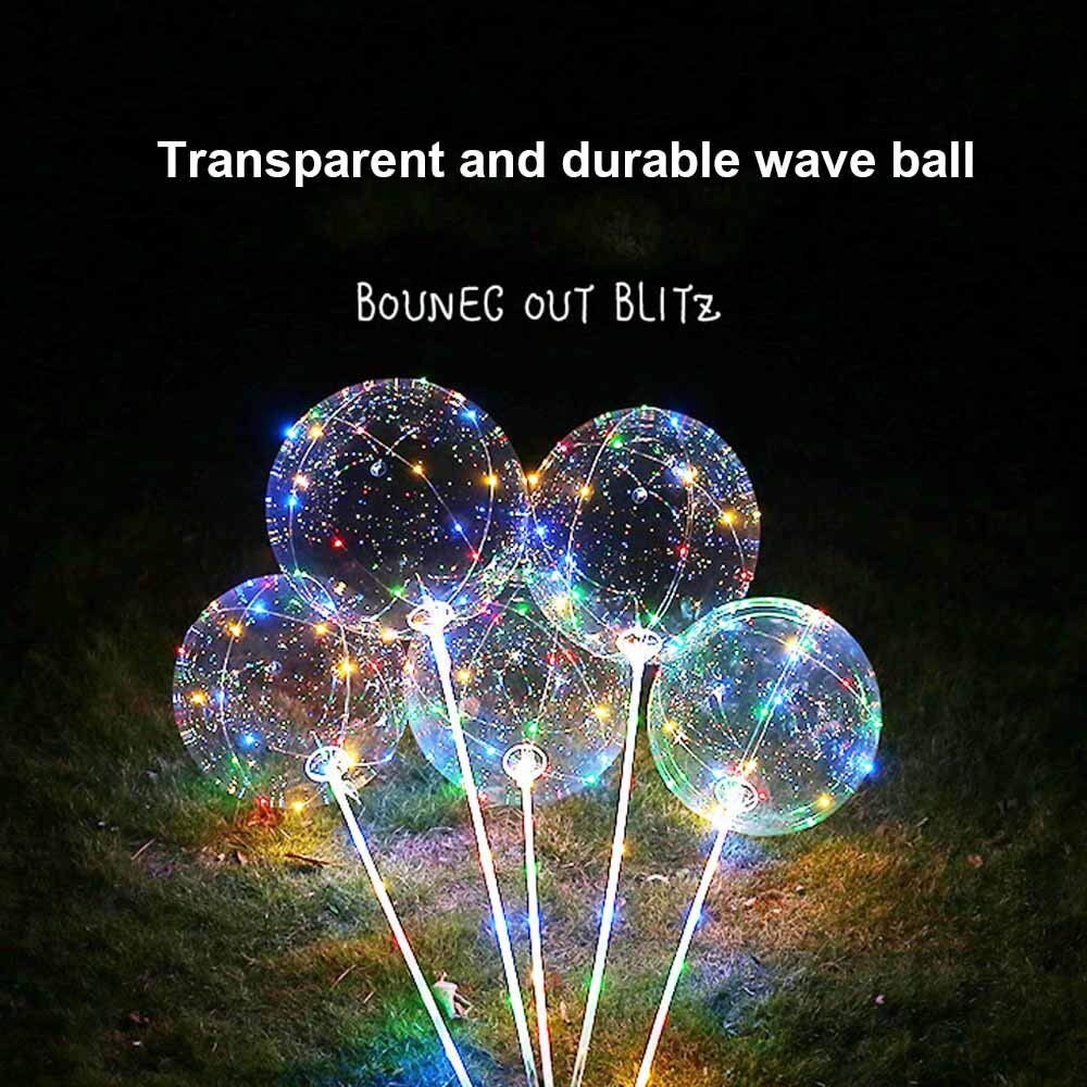 Kerstcadeaus Outdoor led Herbruikbare Lichtgevende Ballon Transparante Ronde Bubble Decoratie Partij Bruiloft Benodigdheden