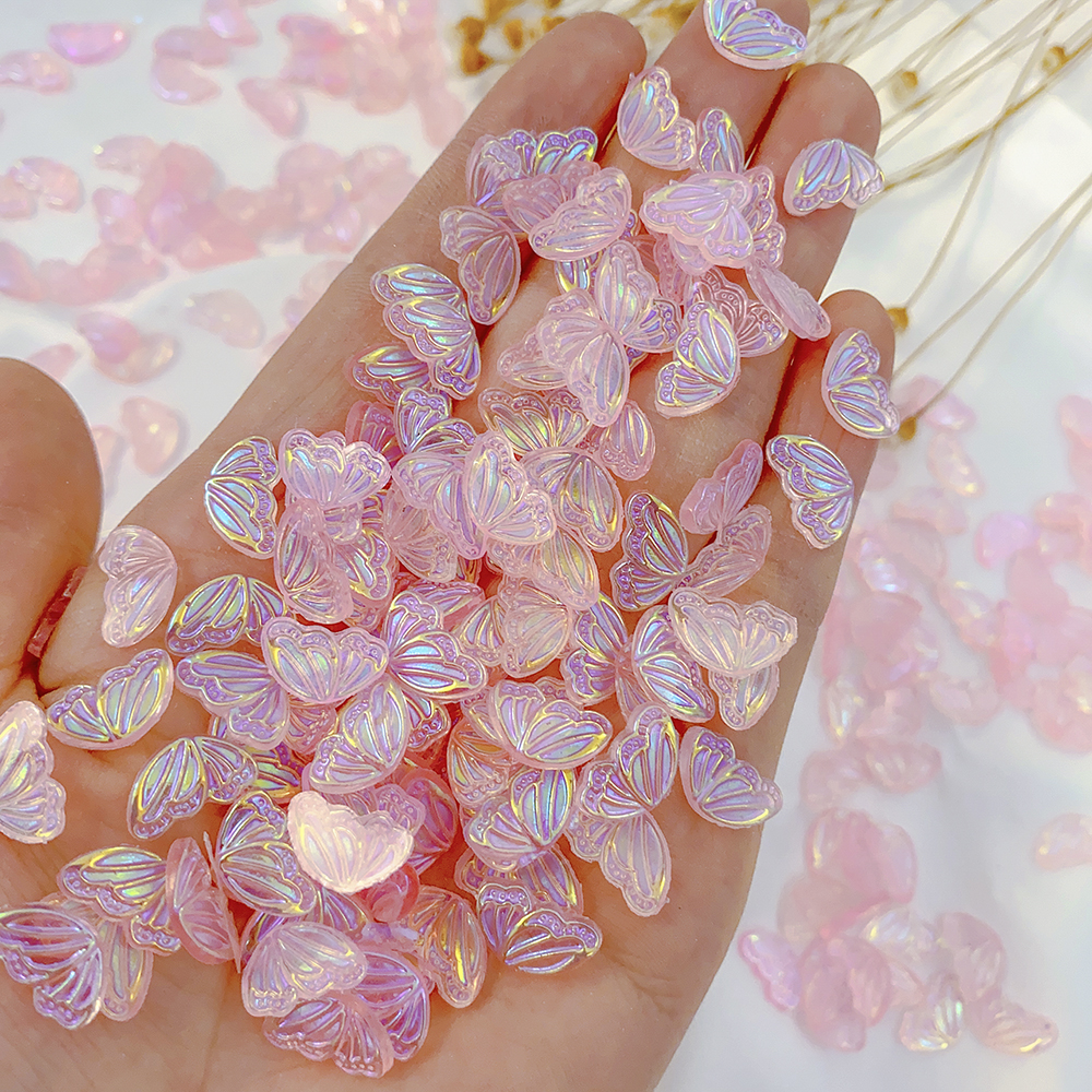 20 piezas joyería de Hada y mariposa para uñas 3D, abalorio de celebridad Web, taladro de resina, decoración de uñas acrílicas, diamantes de imitación, suministro de manicura DIY