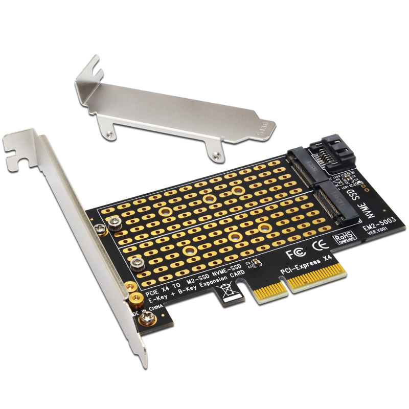 H1111Z On Kaarten PCIE naar M2/M.2 Adapter SATA M.2 SSD PCIE Adapter NVME/M2 PCIE Adapter SSD M2 naar SATA PCI-E Kaart M Sleutel + B Sleutel