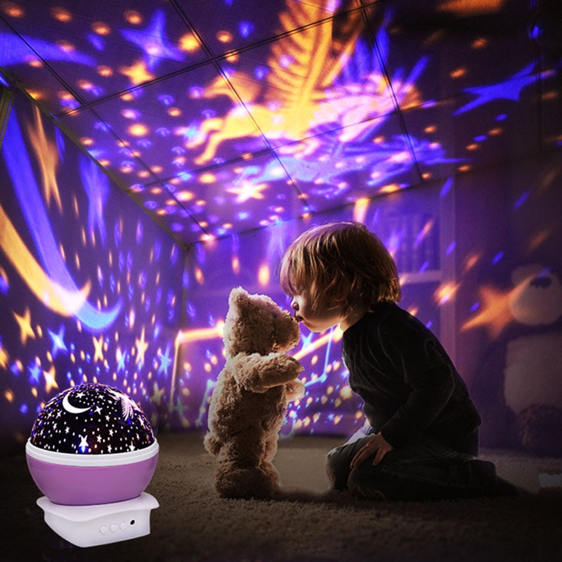 Nachtlampje Projector Veilleuse Enfant Eenhoorn Lamp Star Sky Lampka Nocna Dla Dzieci Baby Newyear Cosmos Sky Voor Kinderen