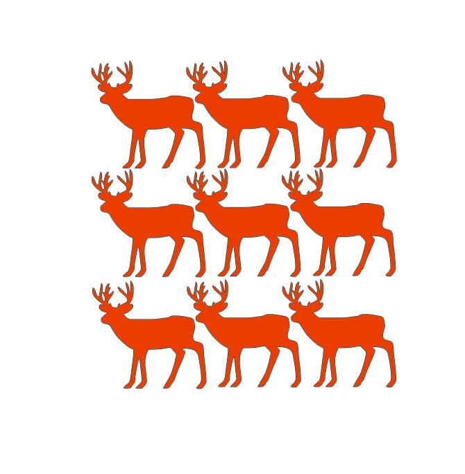 9 st/set nordisk stil djur älg väggdekal barn baby rum vinyl väggdekor jul heminredning tapet rådjur konst väggmålning: Röd