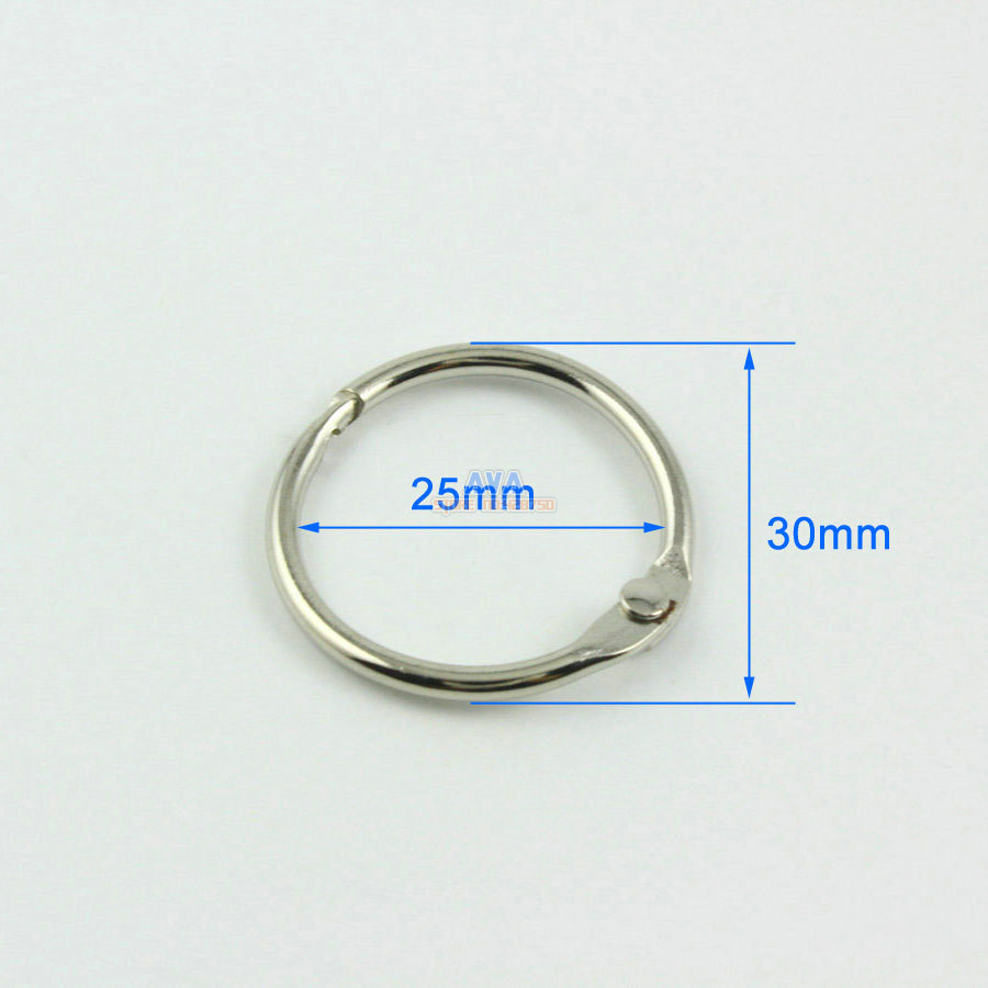 50 Pezzi 25mm Metallo Tende Anelli per Tende Anelli Aperti Scorrevole Anelli Gancio