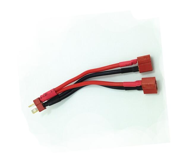 T-Plug Y Wire Harness Female to Male T Plug Parallel Battery Pack Connector Cable For Rc Lipo Battery Rc Model: 1 male to 2 female Y