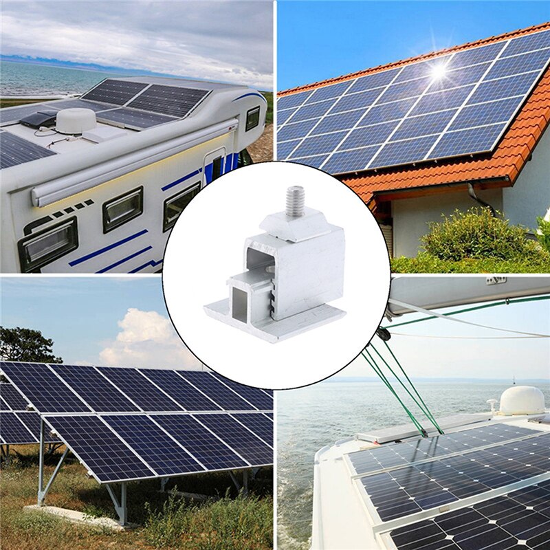 35-50mm morsetti di montaggio per pannelli solari supporti fotovoltaici solari a media pressione supporto per staffa accessori per sistemi solari regolabili 1/3/5pz