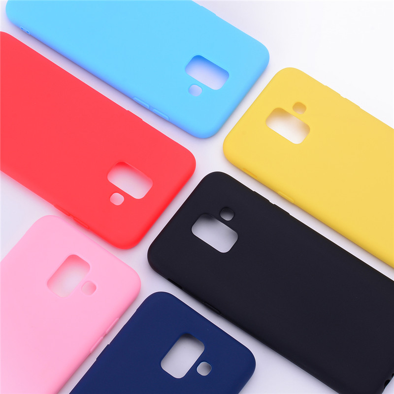 Silicone Case For Samsung Galaxy A6 case SM A600 A600F Candy Soft Case For Samsung A6 Plus cover A605 A605F funda