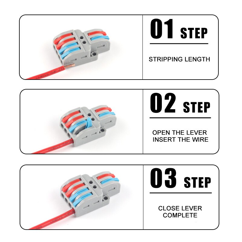1Pcs Spl Quick Wire Connector Dirigent Bedrading Terminals Voor Thuis Elektrische Led Light Splitter Splicing Connectors