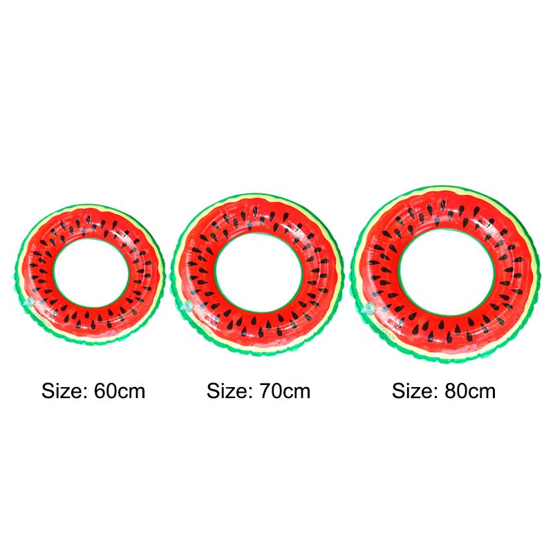 Flotador circular inflable de sandía para niños y adultos, piscina de verano