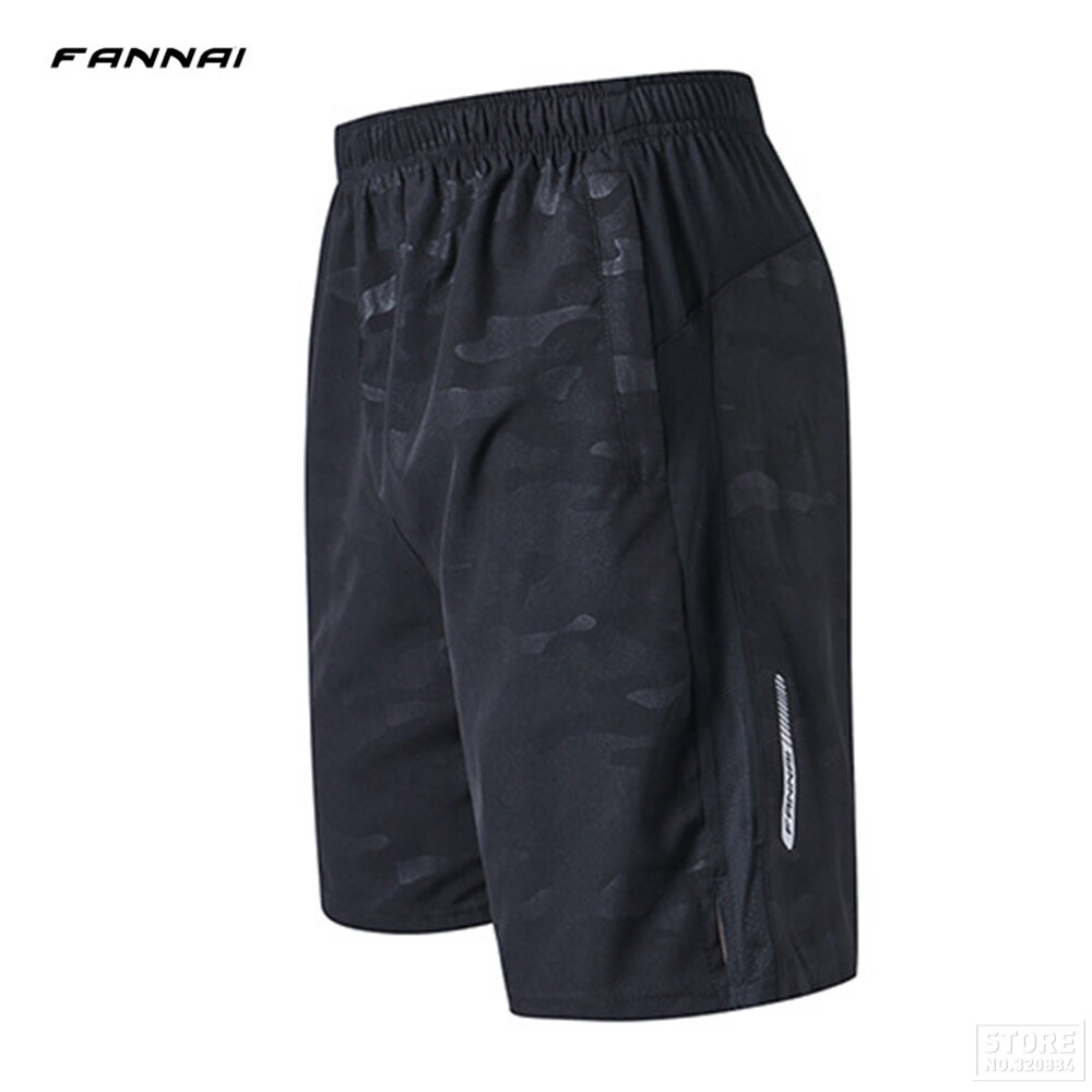 Fannai ademende hardloopshorts training gym snel drogende hardloopshorts heren fitness gym camouflage sportshorts met zak
