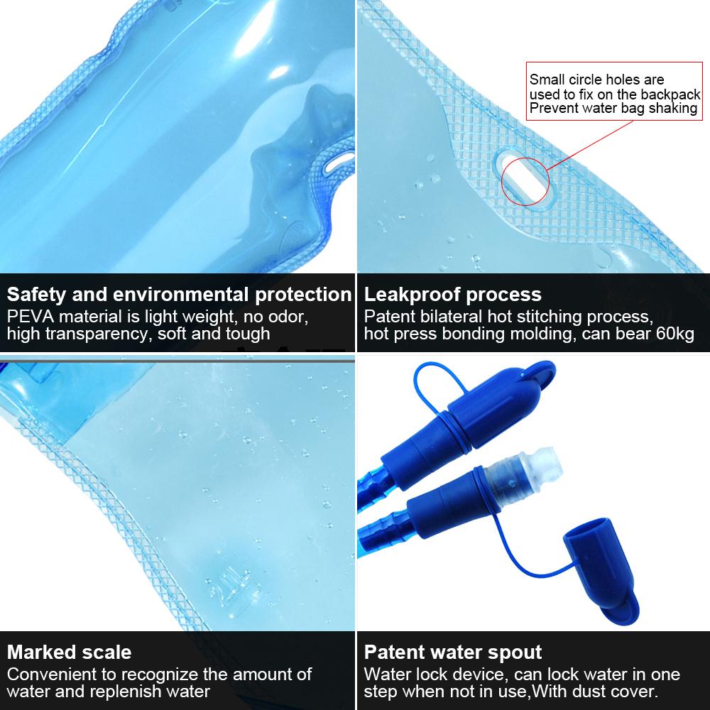 3L/2/1L Durable Bladder Bag Water Bladder Bag Sports Water Bag Outdoor Climbing Travel Storage Camping