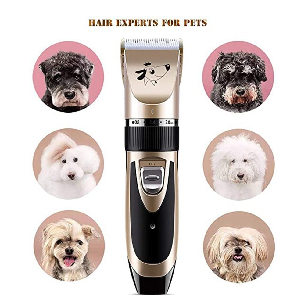 Elektrische tondeuse voor huisdieren, verzorgingsset, oplaadbare tondeuse voor huisdieren, katten en honden, scheerapparaat, tondeuse voor dieren