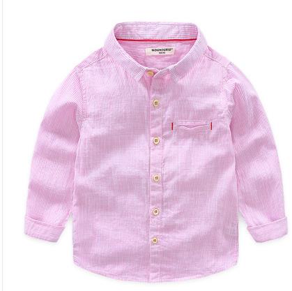 Chemise à manches longues en coton pour bébé, 5: Rose / 5T