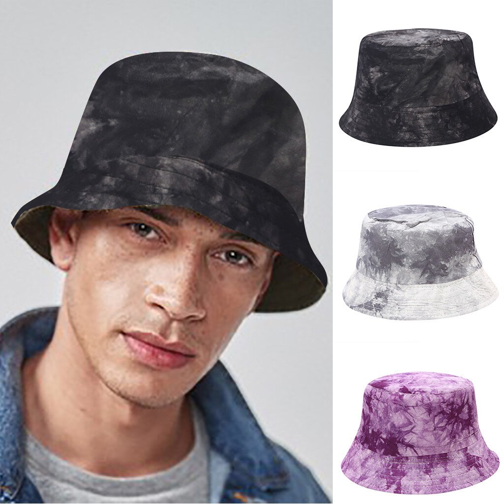 Floral print Fresh rock Purple Mens Ladies Sun Hat Bush Bucket Festival Fishing Summer Sun Beach Anti-UV Cap sun hats chapeus