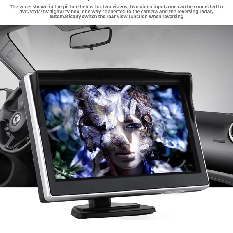 4,3 inch scherm auto achteruitrijcamera dodehoek extra achteruitrijcamera zijcamera IP68 waterdichte draaibare LED / Infred-lens