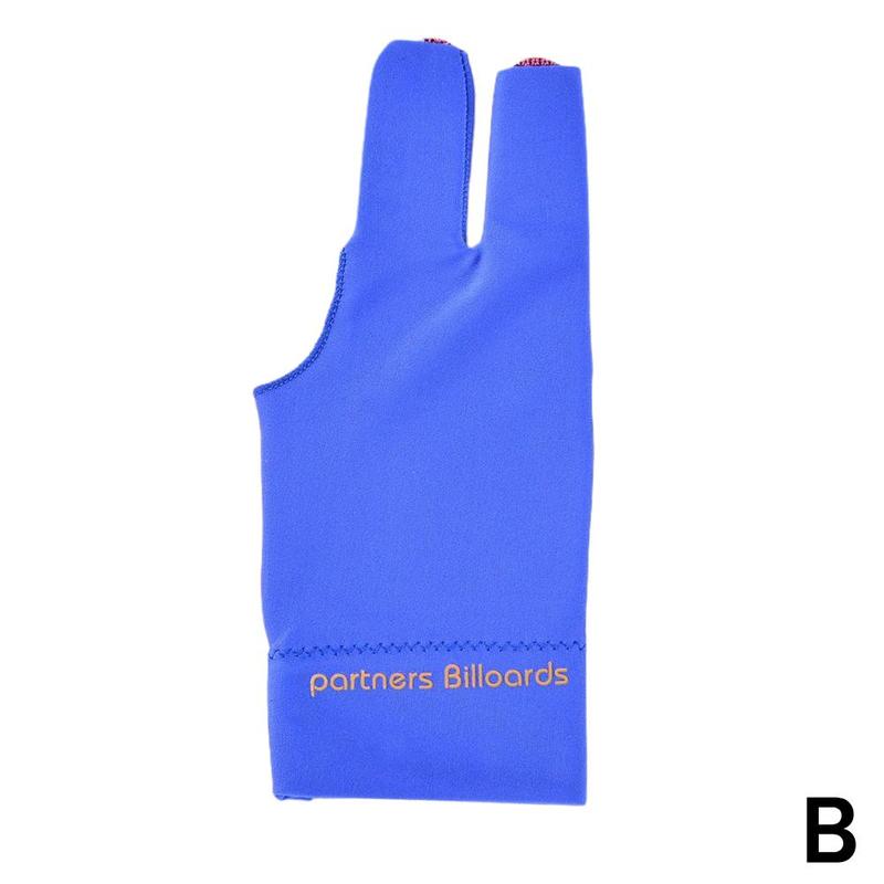 1Pcs Drie Vingers Full-Vinger Snooker Biljartkeu Biljart Stoffen Hand Borduren Biljart Accessoire Handschoen Voor Links C5F3: blue