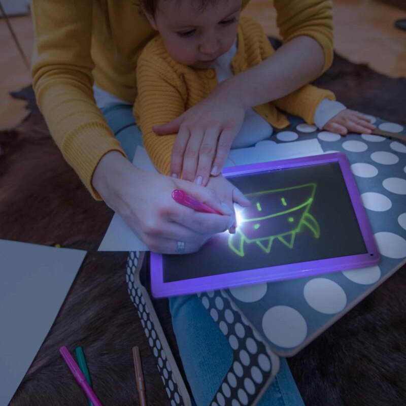 Planche à dessin lumineuse à LED pour enfant, s'amuser en peignant, jeu éducationnel