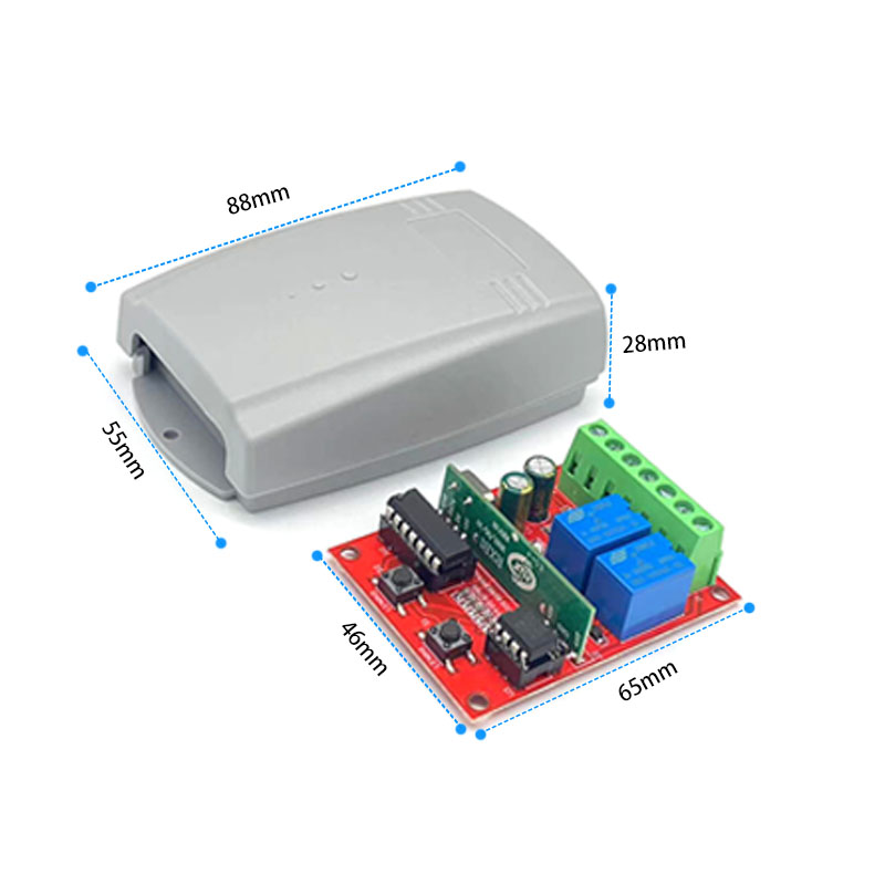 Universal Garage Door Remote Control Receiver 2CH For ERREKA ACM DEA DOORHAN AT-4 MOTORLINE DITEC 433mhz Fixed Rolling Code