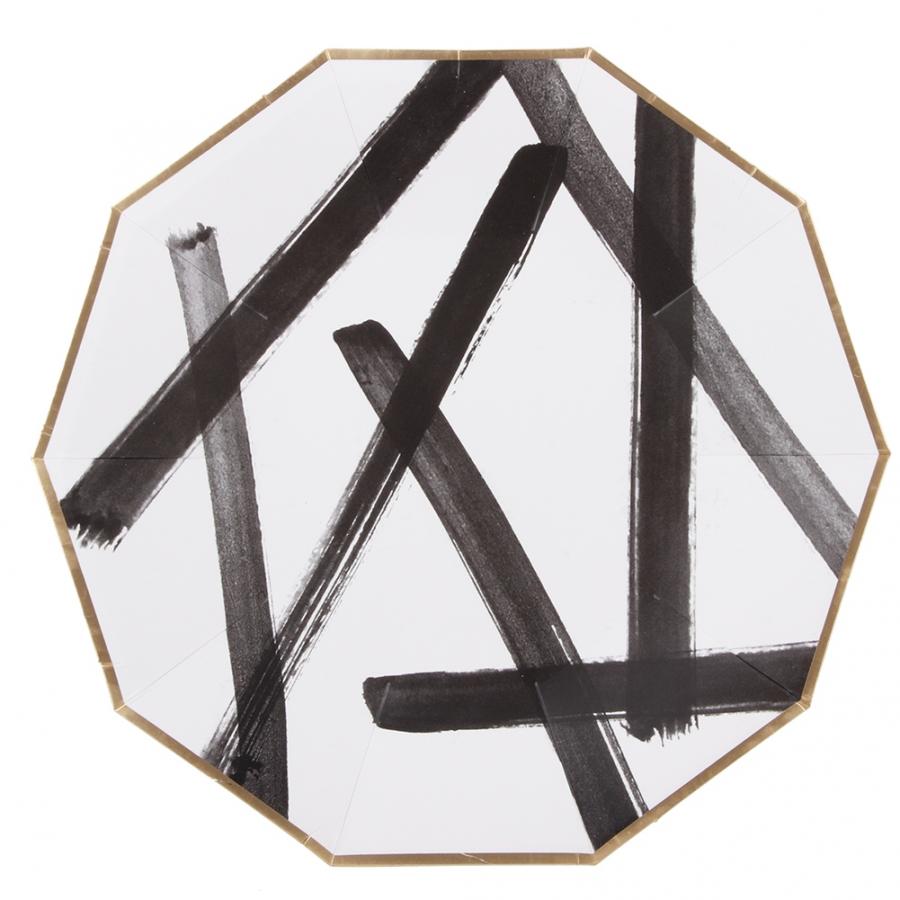 Disposable Plates 8Pcs 23cm Disposable Paper Plate Tableware for Cake Afternoon Tea Party BBQ