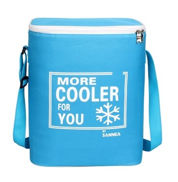 SANNE 15L Waterproof Portable Insulated Cooler Bag Can Carry Food and Drink Insulated Thermal Bag Solid Color Cooler Bag Thermal: Blue