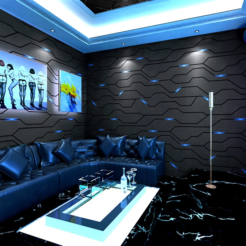Papel tapiz KTV 3D, tecnología estereoscópica, Fondo de café Internet, tema en vivo, decoración de Hotel e-sports, revestimiento de paredes