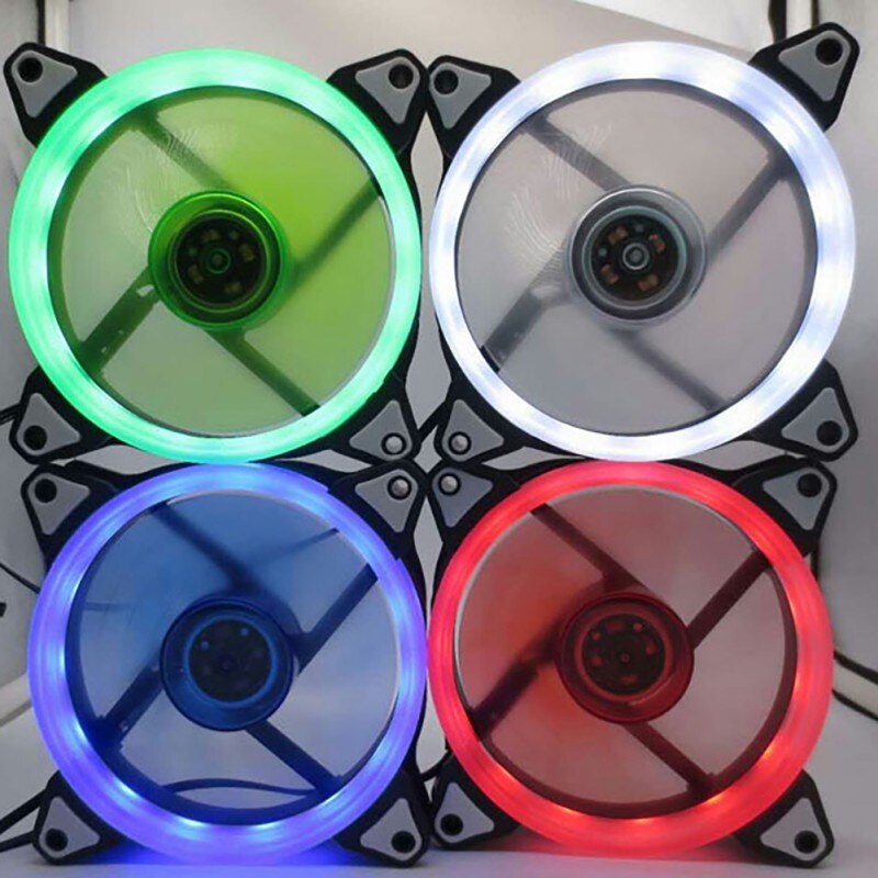 120mm Dynamic LED Ultra Silent Computer PC Case Cooling Fan Chassis Fans 3 / 4Pin Plug Fans Cooler