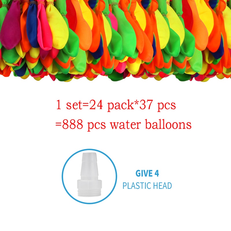 888Pcs Water Ballon Vullen Magic Bommen Ballonnen Kinderen Water War Game Speelgoed Kids Zomer Outdoor Beach Party Speelgoed Water ballon: 888pcs