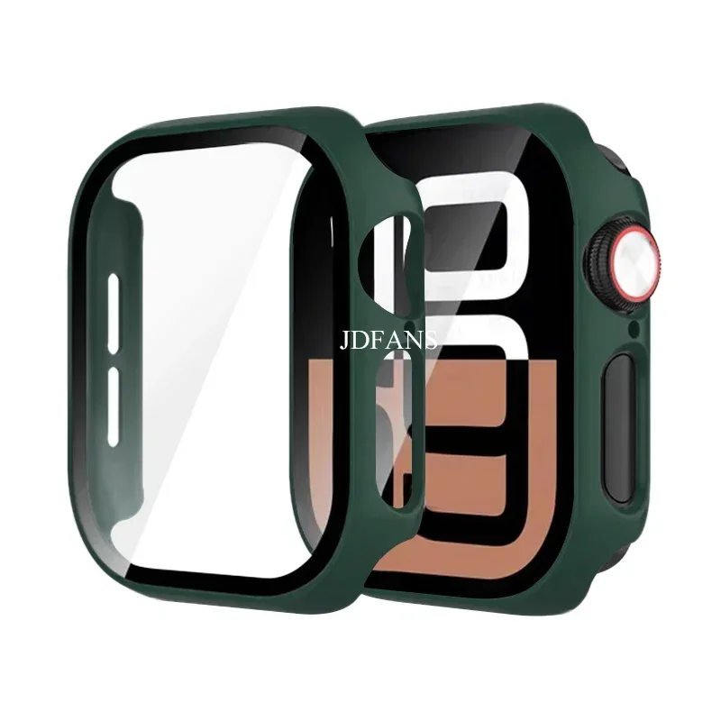 Glass+PC Case For Apple Watch S10 46MM 42MM Accessories HD Tempered Screen Protector Hard Bumper iWatch Series 10 Cover 42 46 mm