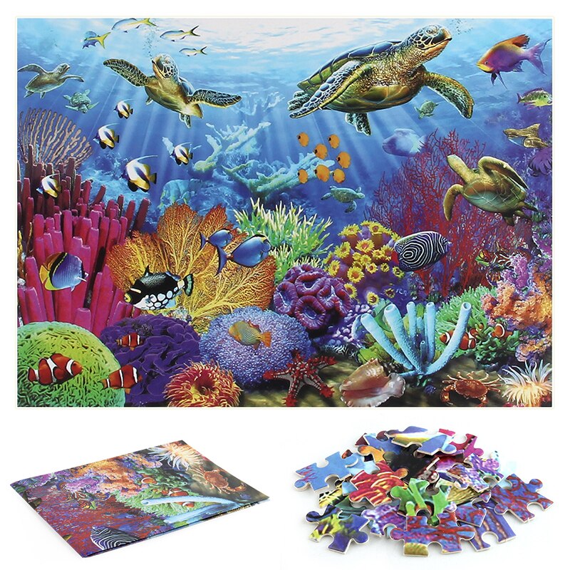 Zeeschildpad Zwemmen 1000 Stuks Puzzel Voor Volwassenen Kids