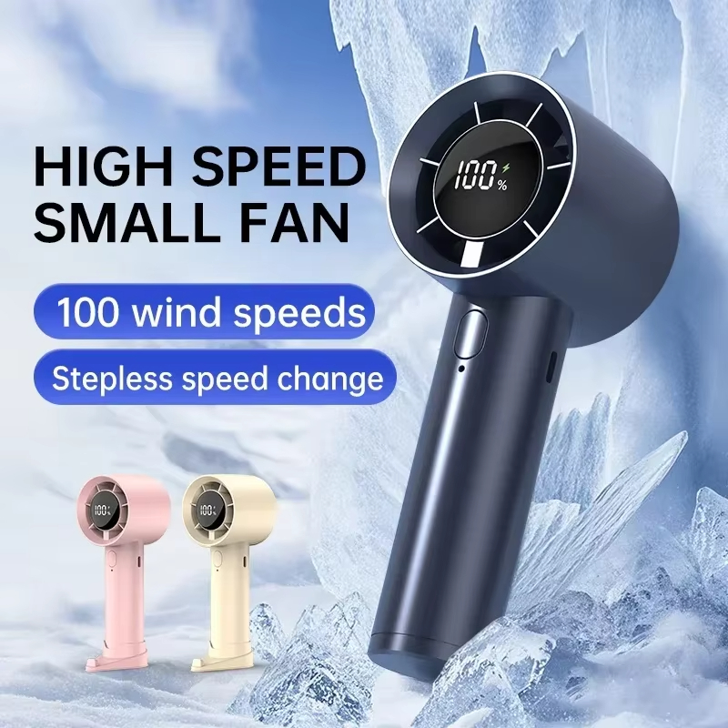 Xiaomi Przenośny mini Wiatraczek Chłodzący Lodem, 100 Prędkości, Mocny Wiatrak, Szybki Ładowanie USB, Podstawka strąk Telefon 2025