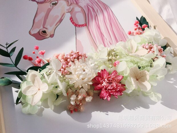 Bolsa de material flor seca marco de foto estereoscópica DIY material bolsa decoración de pared seca foto de flores marco Mesa fabricación de velas