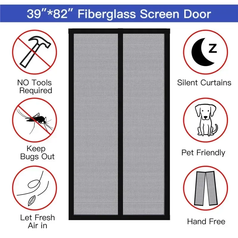 Magnetisch deurgordijn Anti-klamboe Klamboe voor raam Insectenscherm Onzichtbaar gaas voor gordijnen Beschermend