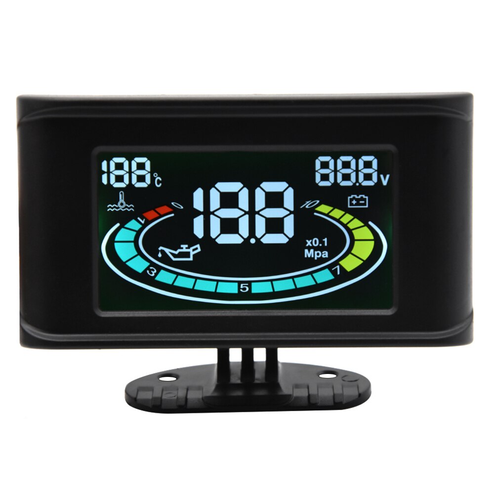 12V 24V Universele Lcd Digitale Truck Auto Voltmeter Oliedrukmeter Water Temperatuurmeter 3 In 1 Auto gauge Met Sensoren