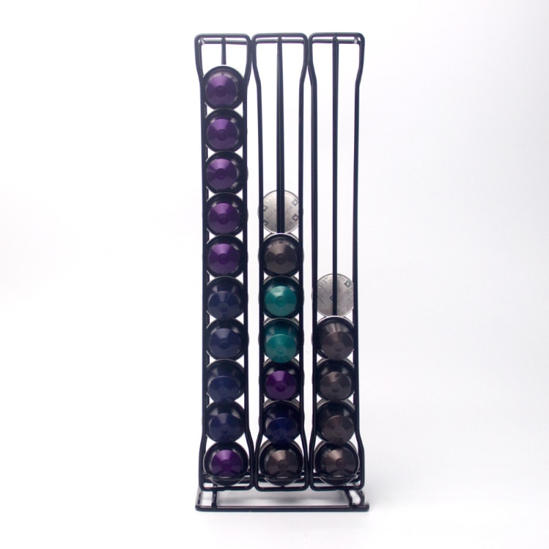 60Cups For Nespresso Coffee Capsule Bracket Pods Rack Coffee Capsule Stand Capsules Storage Shelve Organization Holder