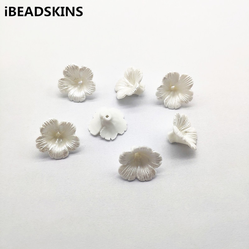 ! 18X8Mm 50 Stuks Witte Kleur Keramische Bloemen Voor Bruiloft Sieraden Diy Maken/Oorbellen Onderdelen, handgemaakte Sieraden Diy