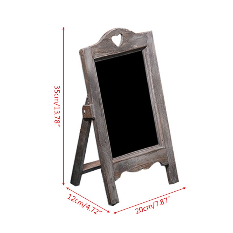 Wooden Blackboard Desktop Memo Message Letter Chalk Board With Easel Office Classroom Restaurant Store Supplier