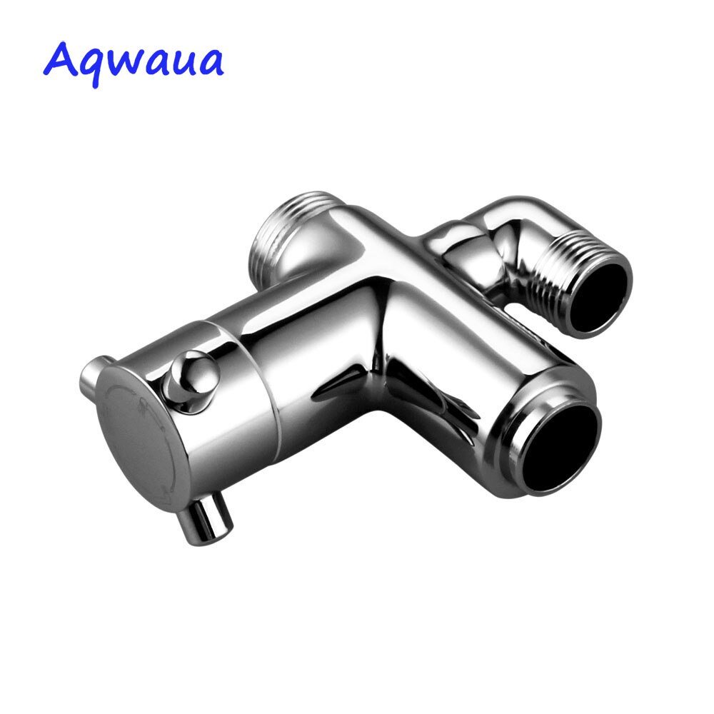 Desviador de ducha Aqwaua, desviador de Brazo de ducha de 3 vías, mezclador de ducha de 3 funciones, cuerpo de latón cromado, accesorios para baño