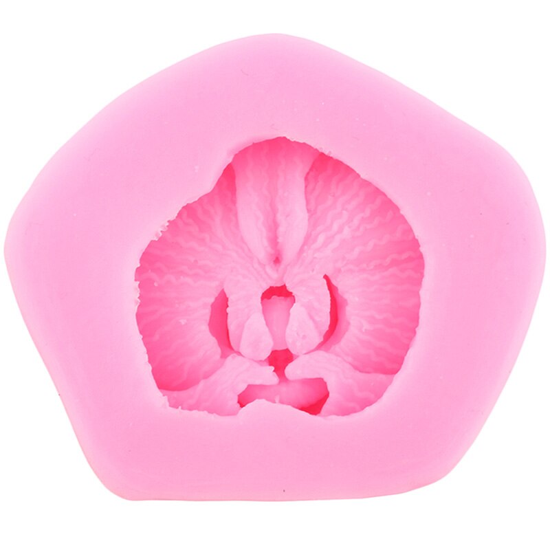 Stampo in silicone per orchidea Fiore nuziale fai da te Cupcake Topper Strumenti per decorare torte fondente Stampi in resina per sapone al cioccolato, argilla e caramelle