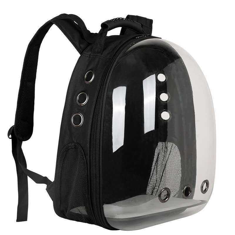 Outdoor Pet Dog Carrier Bag Pet Dog Front Bag Travel Backpack Breathable Backpack Head Comfort: Black / No Side open