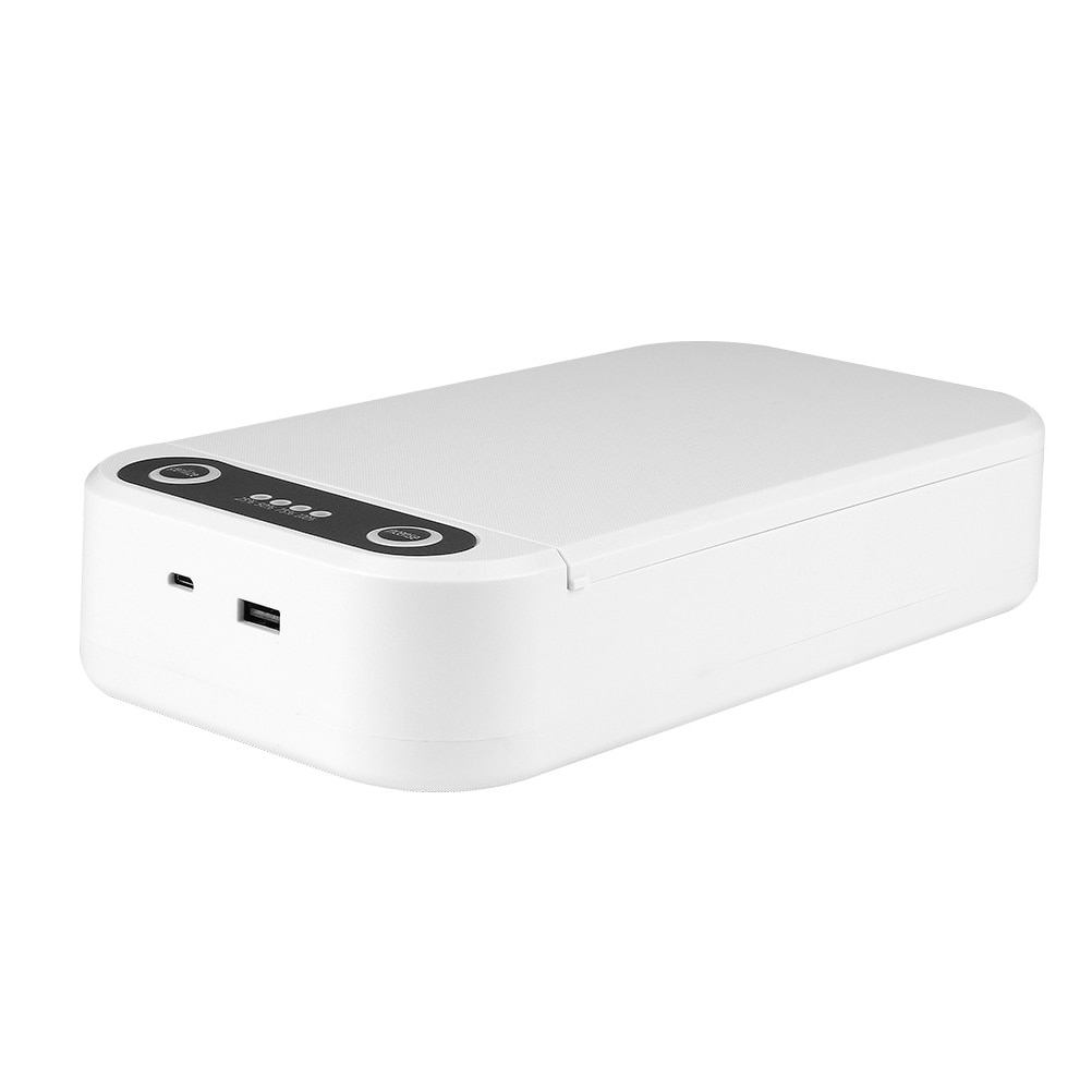 Uv-ljus steriliseringsbox mobiltelefon desinfektionsapparat bärbar 5v personliga desinficeringsmedel smycken ultraviolett klocka telefondesinfektionsfodral