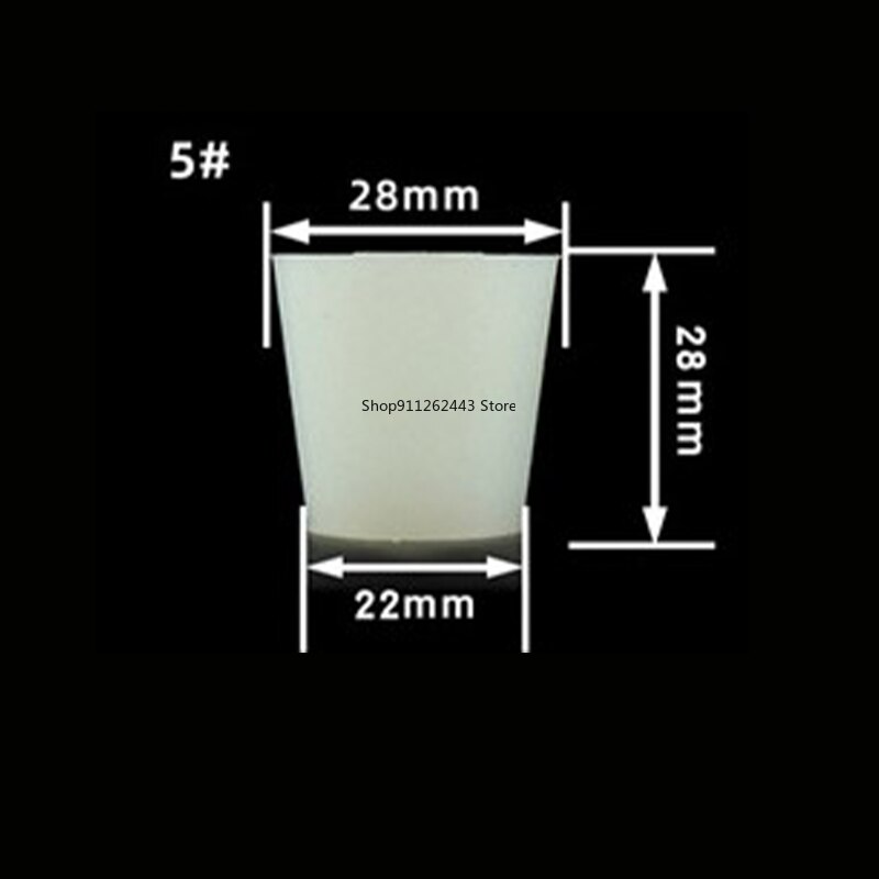 Tapones de silicona sólida para fermentación, tapones de silicona para tarro de fermentación homebrew, tapas de fermentación de goma, 00 # ~ 16 #: Model-5