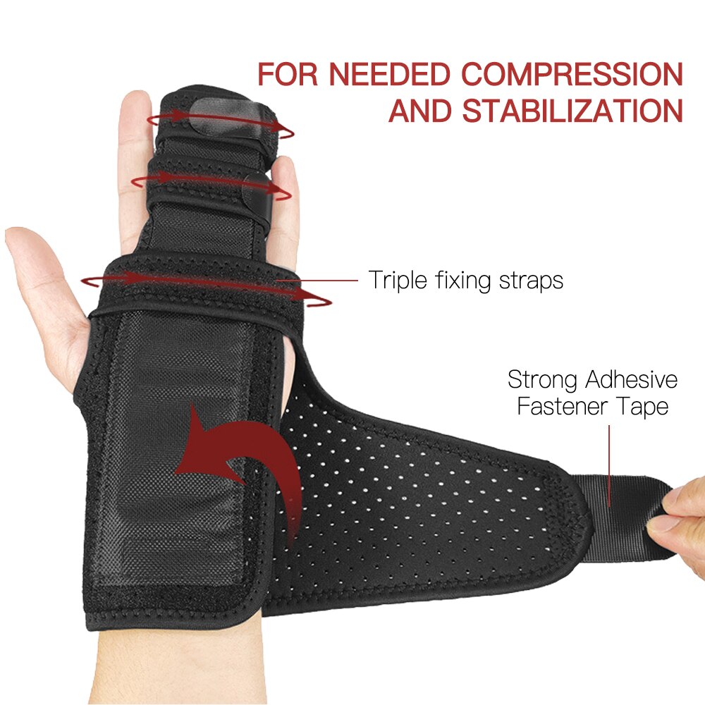 Finger Guards with Removable Splint Finger Support Brace Two or Three Fingers Stabilizer Adjustable Full Finger or Hand Brace